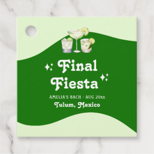 Lime Green Citrus Final Fiesta Bachelorette Geschenkanhänger