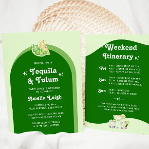 Lime Green Citrus Tequila & Tulum Bachelorette Einladung