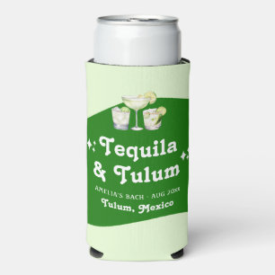 Lime Green Citrus Tequila & Tulum Bachelorette Selters Dosenkühler