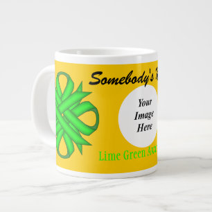 Lime Green Clover Ribbon Tmpl von Kenneth Yoncich Jumbo-Tasse