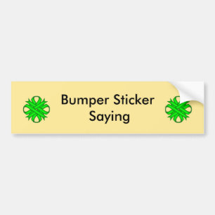 Lime Green Clover Ribbon von Kenneth Yoncich Autoaufkleber