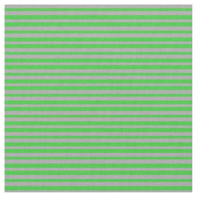 Lime Green & Dark Grau Linien/Streifen Muster Stoff (Nahaufnahme)