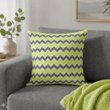 Lime Green & Dark Grau Zickzack Muster
