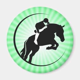 Lime Green Equestrian Magnet