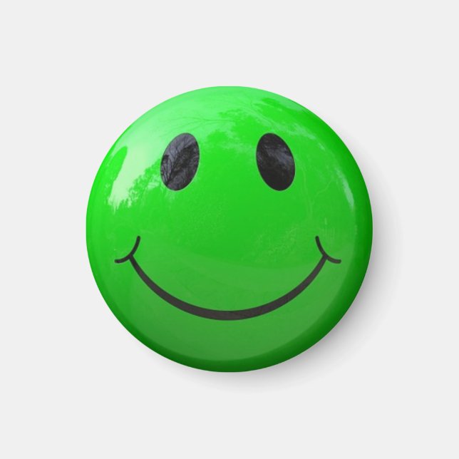 Lime Green Face Locker Magnete (Vorne)