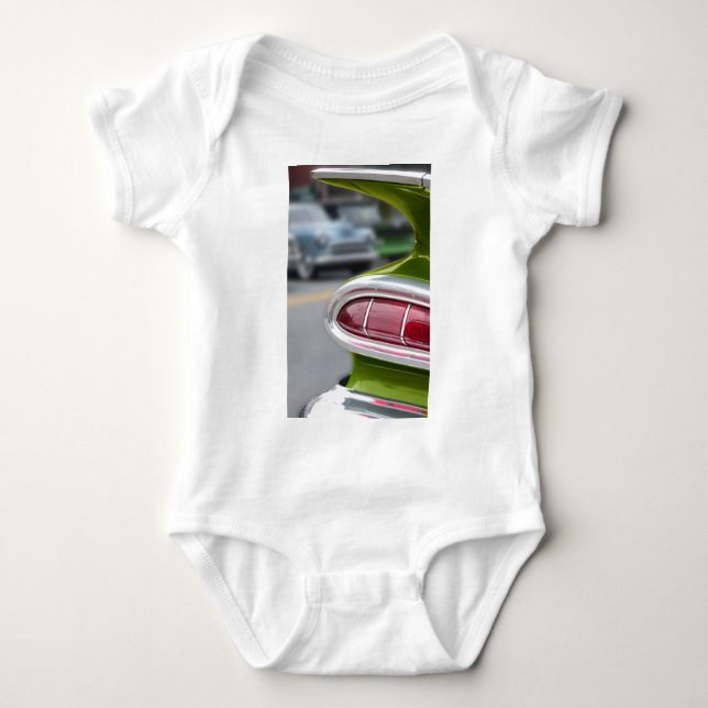 Lime Green Fin Baby Strampler (Vorderseite)