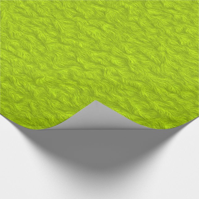 Lime Green Fore Look Design Geschenkpapier (Ecke)