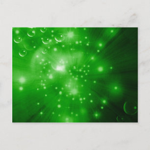 Lime Green Galaxy Burst Postkarte