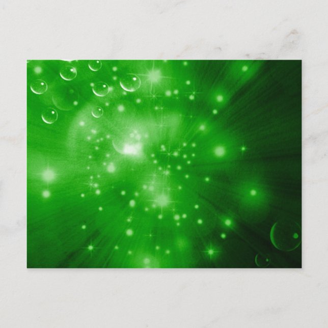 Lime Green Galaxy Burst Postkarte (Vorderseite)