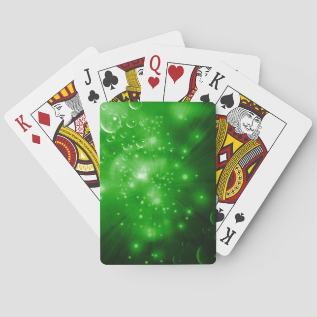 Lime Green Galaxy Burst Spielkarten (Rückseite)