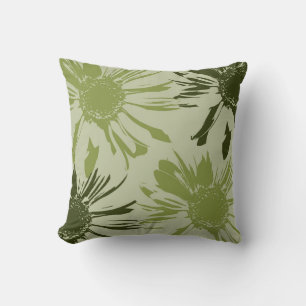 Lime Green Gerbera Blume Kissen