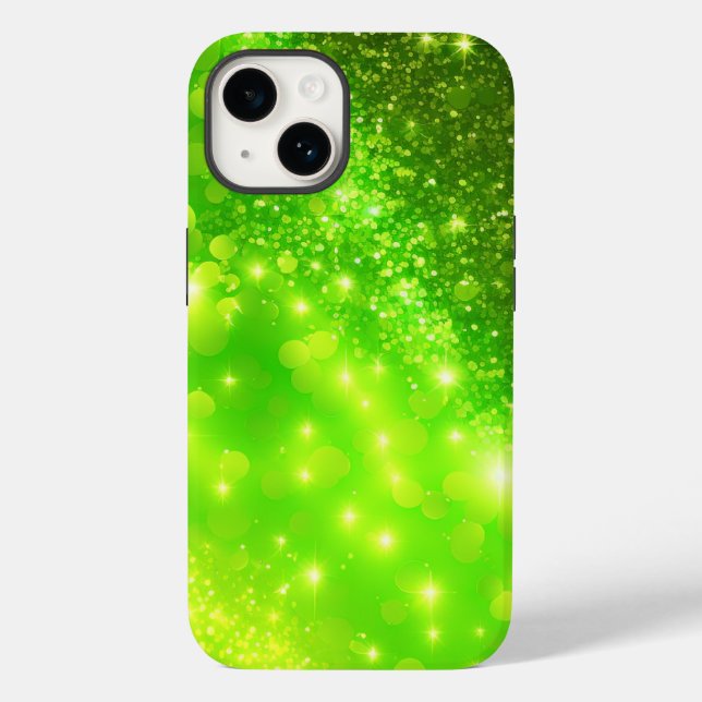 Lime Green Glitzer iPhone/iPad Mate Tough Case (Rückseite)