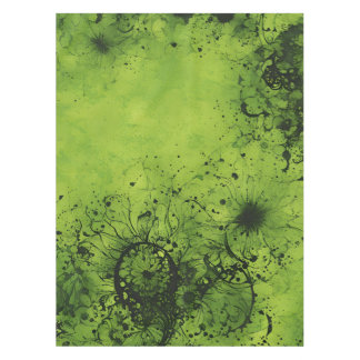 Lime Green Grunge with Black Accents Tischdecke