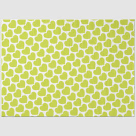 Lime Green Hearts Modern Sweet Love Notes Fun Seidenpapier