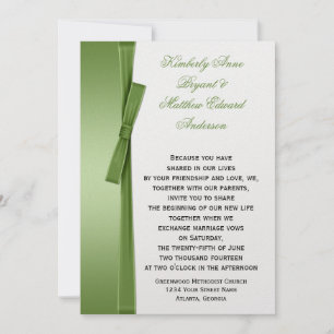 Lime Green IMITATS Ribbon Bow Hochzeit Einladung