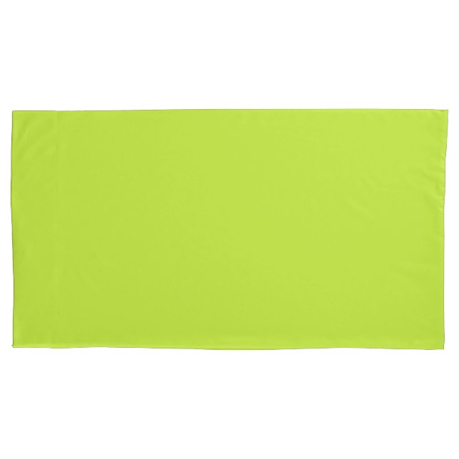 Lime Green King Size Kissen Case Pair Kissenbezug (Vorderseite-Links)