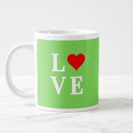 Lime Green LIEBE Modern stilvoll Jumbo-Tasse