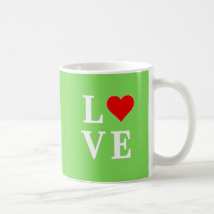Lime Green LIEBE Modern stilvoll Kaffeetasse