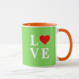 Lime Green LIEBE Modern stilvoll Tasse