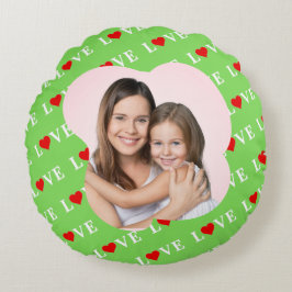 Lime Green LIEBE Stilvoll Rundes Kissen