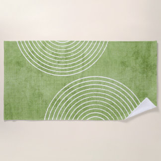 Lime Green Linen Minimalistisch Strandtuch