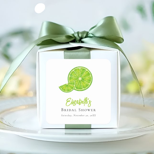 Lime Green Main Squeeze Bridal Shower Stickers (Von Creator hochgeladen)