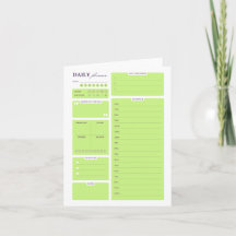 Lime Green Minimalist Daily Planner Template