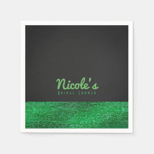 Lime Green Modern Glam Sequins Chic Party Serviette
