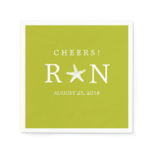 Lime Green Monogram Starfish | Hochzeit