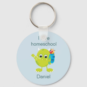 Lime Green Monster Homeschool Schlüsselanhänger
