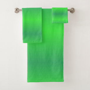 Lime Green ombre Streifen Badezimmer Handtuch Set