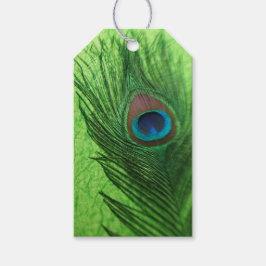 Lime Green Peacock Geschenkanhänger