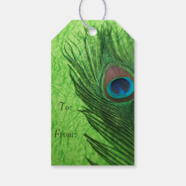 Lime Green Peacock Geschenkanhänger