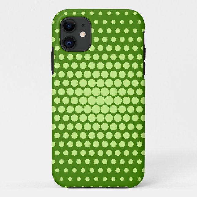 Lime Green Polka Dots Case-Mate iPhone Hülle (Rückseite)