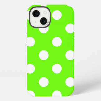 Lime green polka dots iPhone 13 hülle
