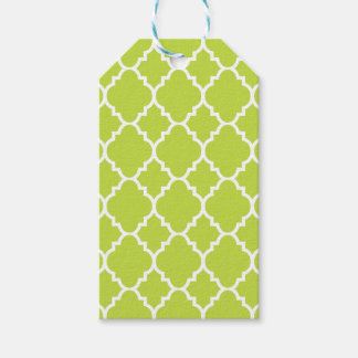Lime Green Quarter marokkanisches Muster Geschenkanhänger