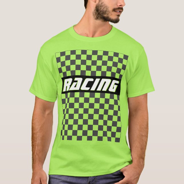 Lime Green Racing T-Shirt (Vorderseite)