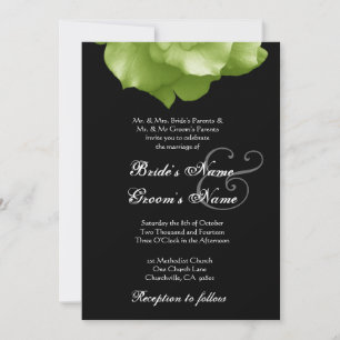 LIME GREEN Rose Petals Hochzeit Einladung