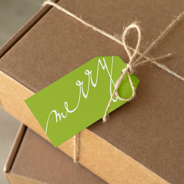 Lime Green Sehr froh Custom Foto Weihnachten Geschenkanhänger (Von Creator hochgeladen)