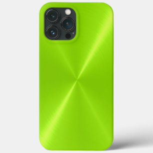 Lime Green Shiny Stainless Steel Metal Case-Mate iPhone Hülle