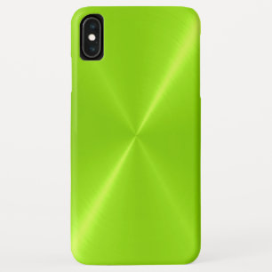 Lime Green Shiny Stainless Steel Metal Case-Mate iPhone Hülle