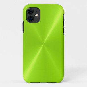 Lime Green Shiny Stainless Steel Metal Case-Mate iPhone Hülle