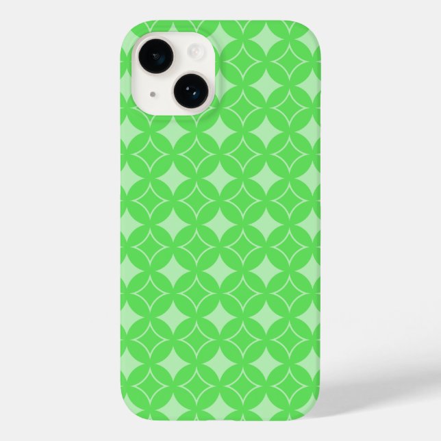 Lime-Green-Shippo-Muster Case-Mate iPhone Hülle (Rückseite)