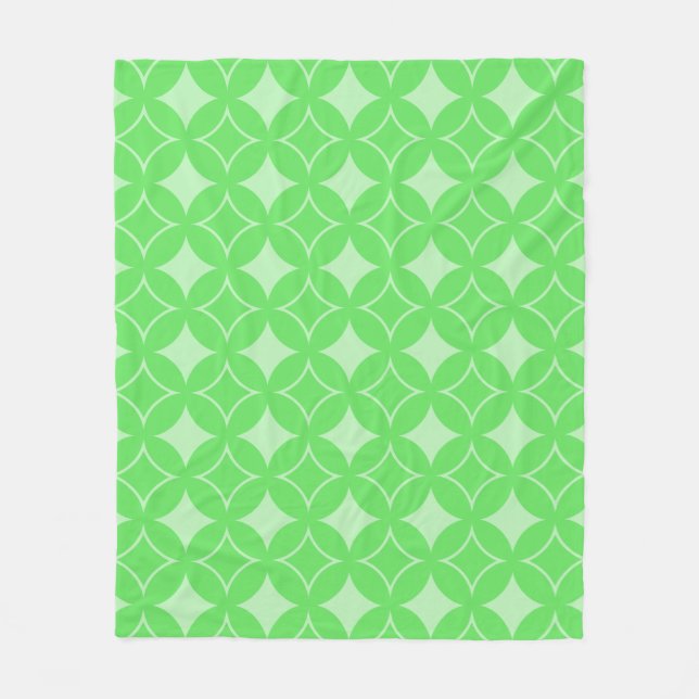 Lime-Green-Shippo-Muster Fleecedecke (Vorderseite)
