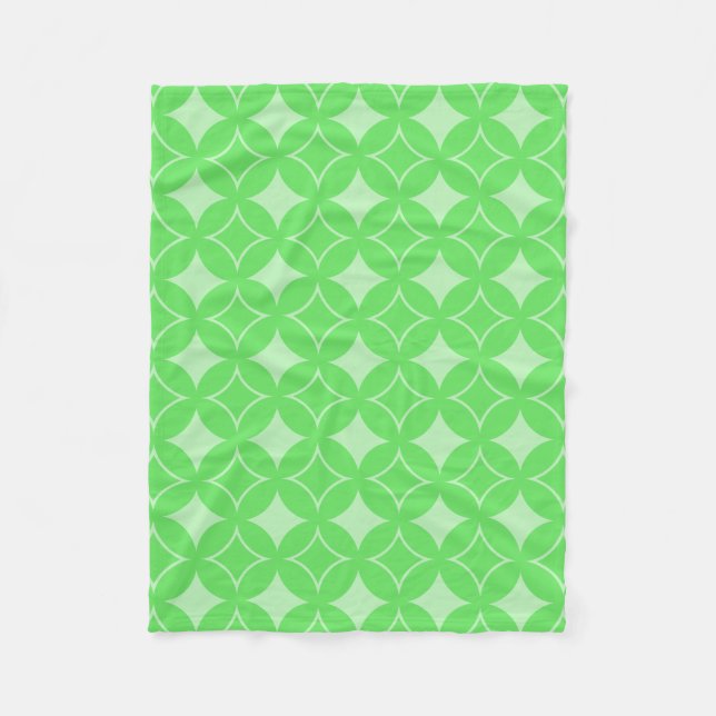 Lime-Green-Shippo-Muster Fleecedecke (Vorderseite)