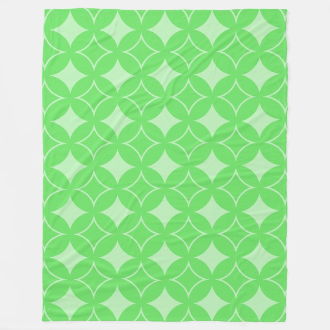 Lime-Green-Shippo-Muster Fleecedecke (Vorderseite)