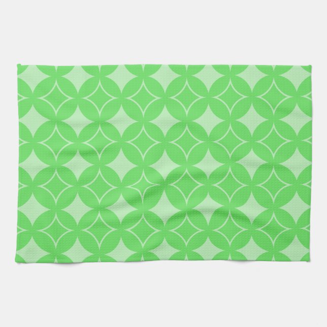 Lime-Green-Shippo-Muster Küchentuch (Horizontal)