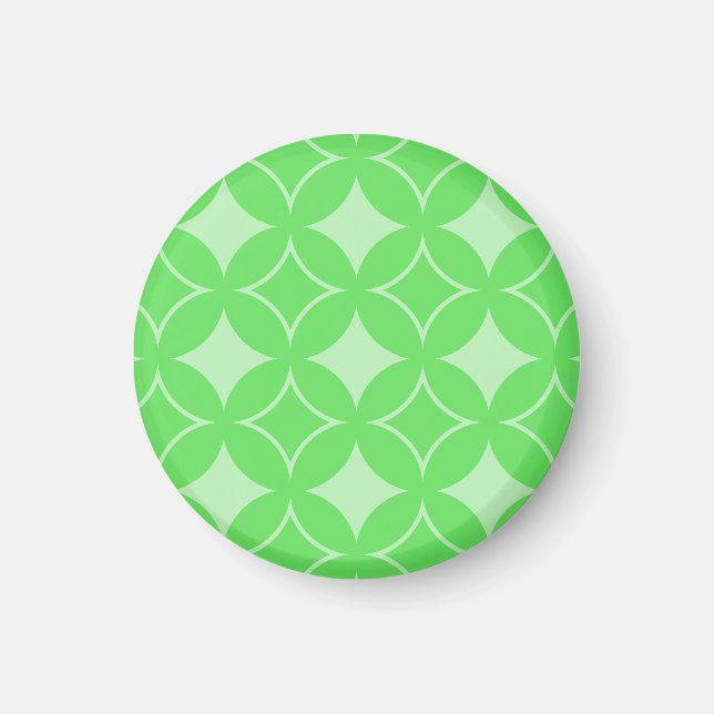 Lime-Green-Shippo-Muster Magnet (Vorne)