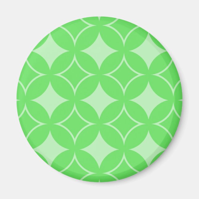 Lime-Green-Shippo-Muster Magnet (Vorne)