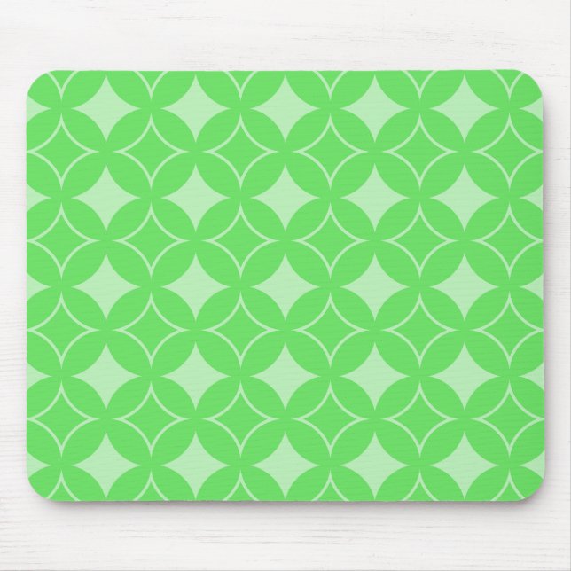 Lime-Green-Shippo-Muster Mousepad (Vorne)